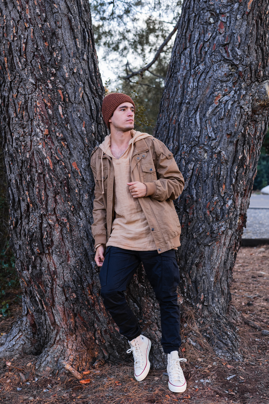 Oversized Natural Cotton Hoodie