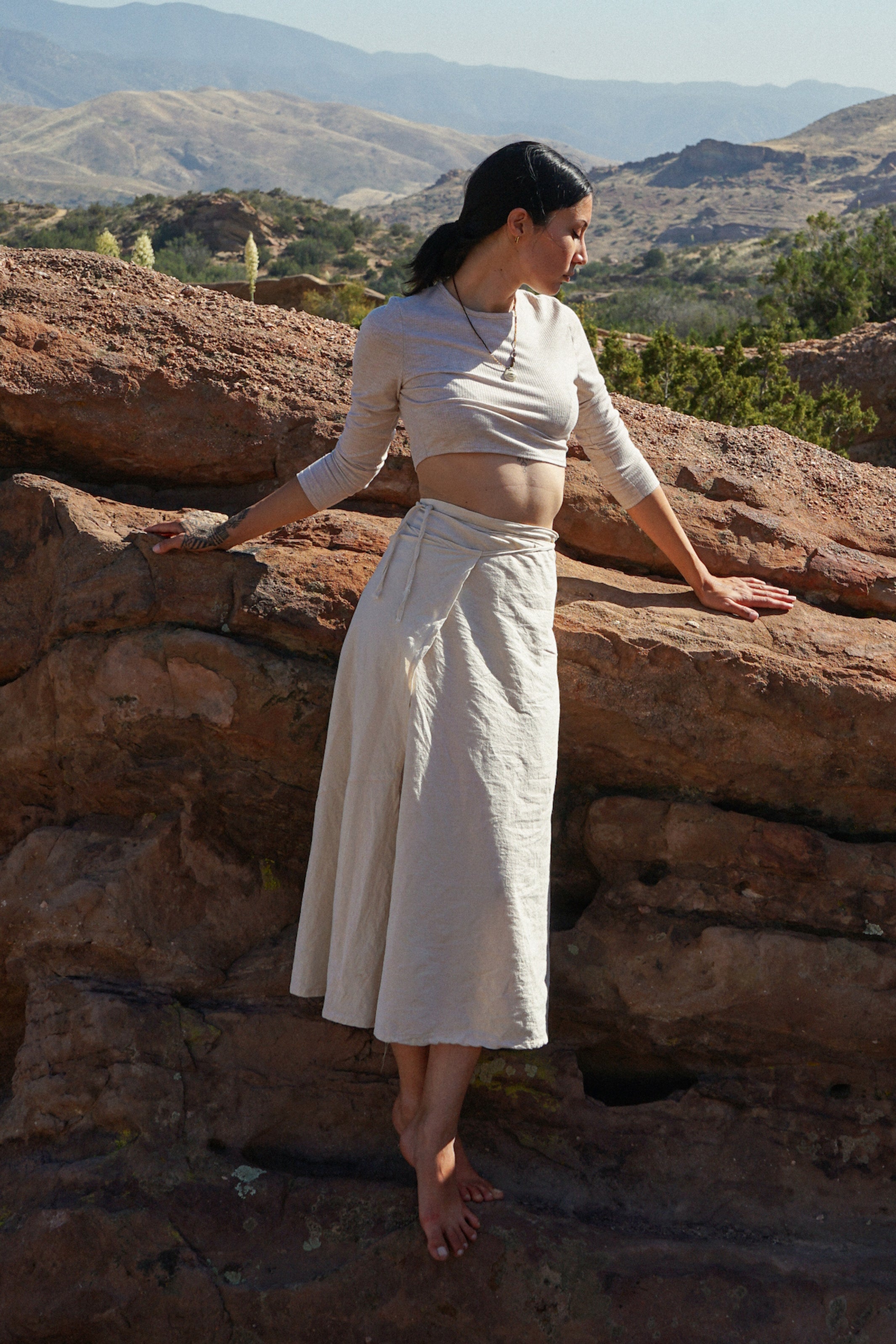 Women's Gauze Cotton Skirts, Wrap Skirt, 100% Cotton