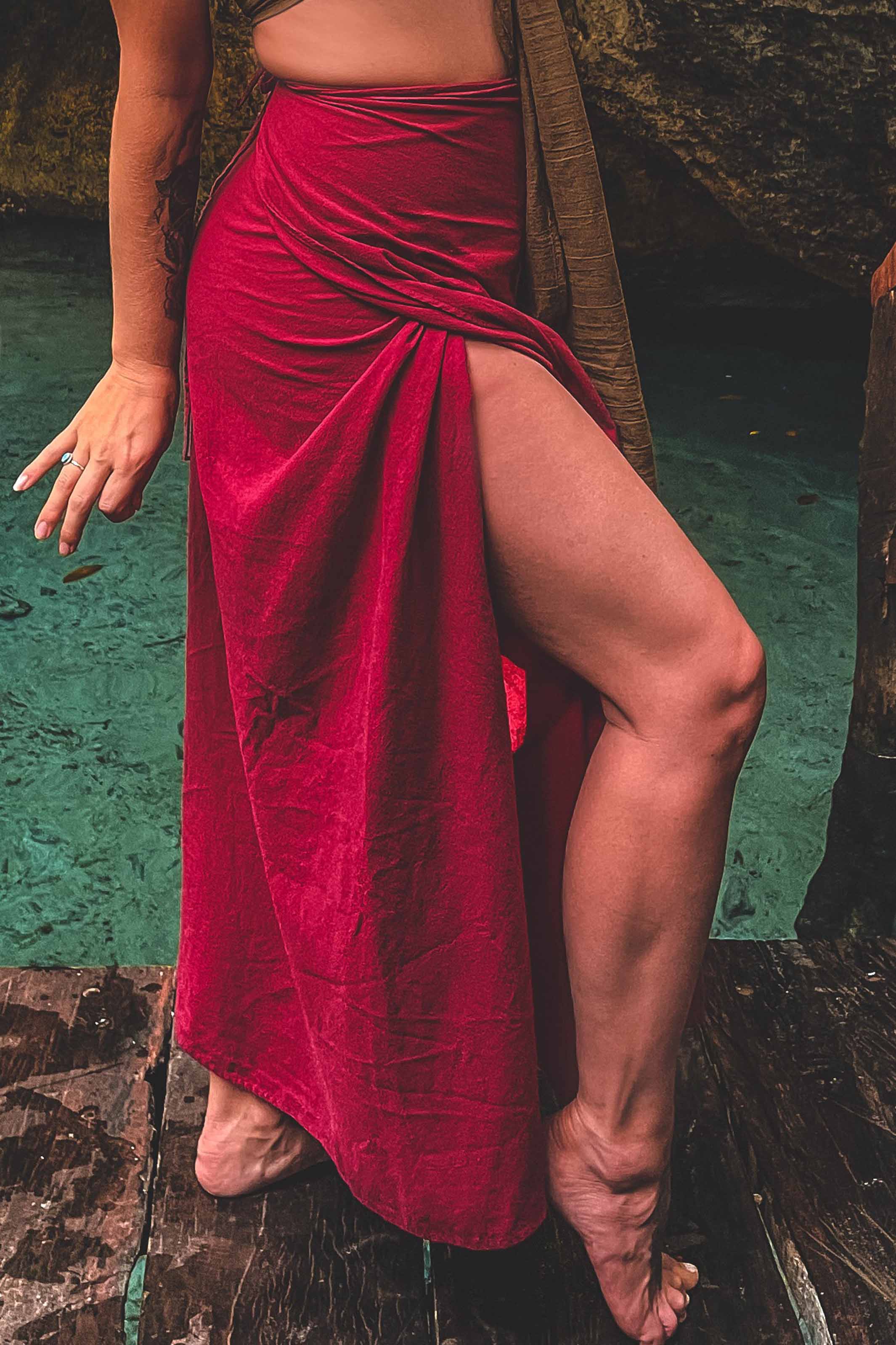 Sakura stretch divided skirt