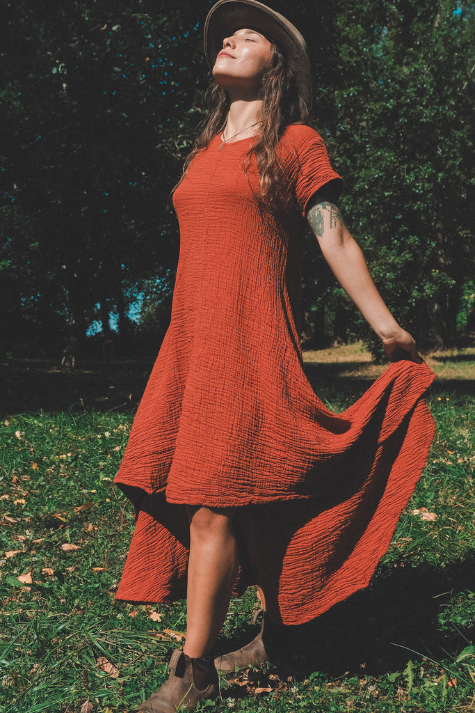Women's Summer Cotton Dresses, Long Dress, 100% Cotton Clothing – Cotton Flower Clothing