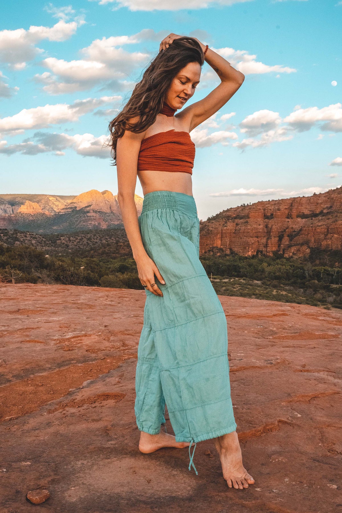 Women's Cotton Yoga Pants, Boho Chic, 100% Cotton Clothing