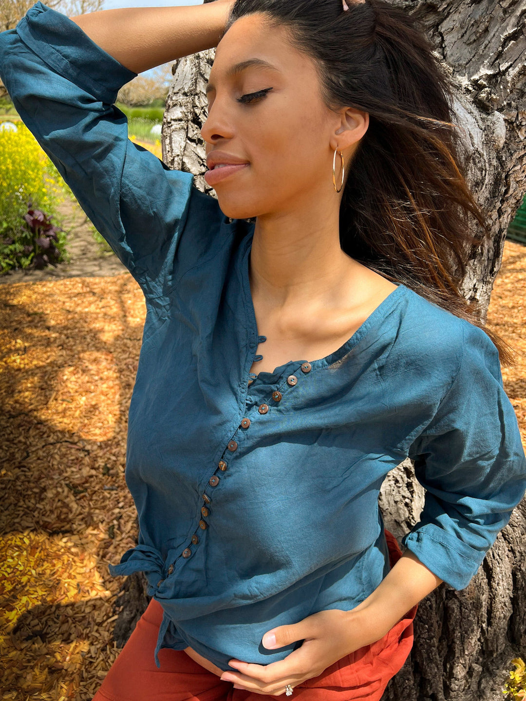 IMPERFECT Button Top ~ FINAL SALE!
