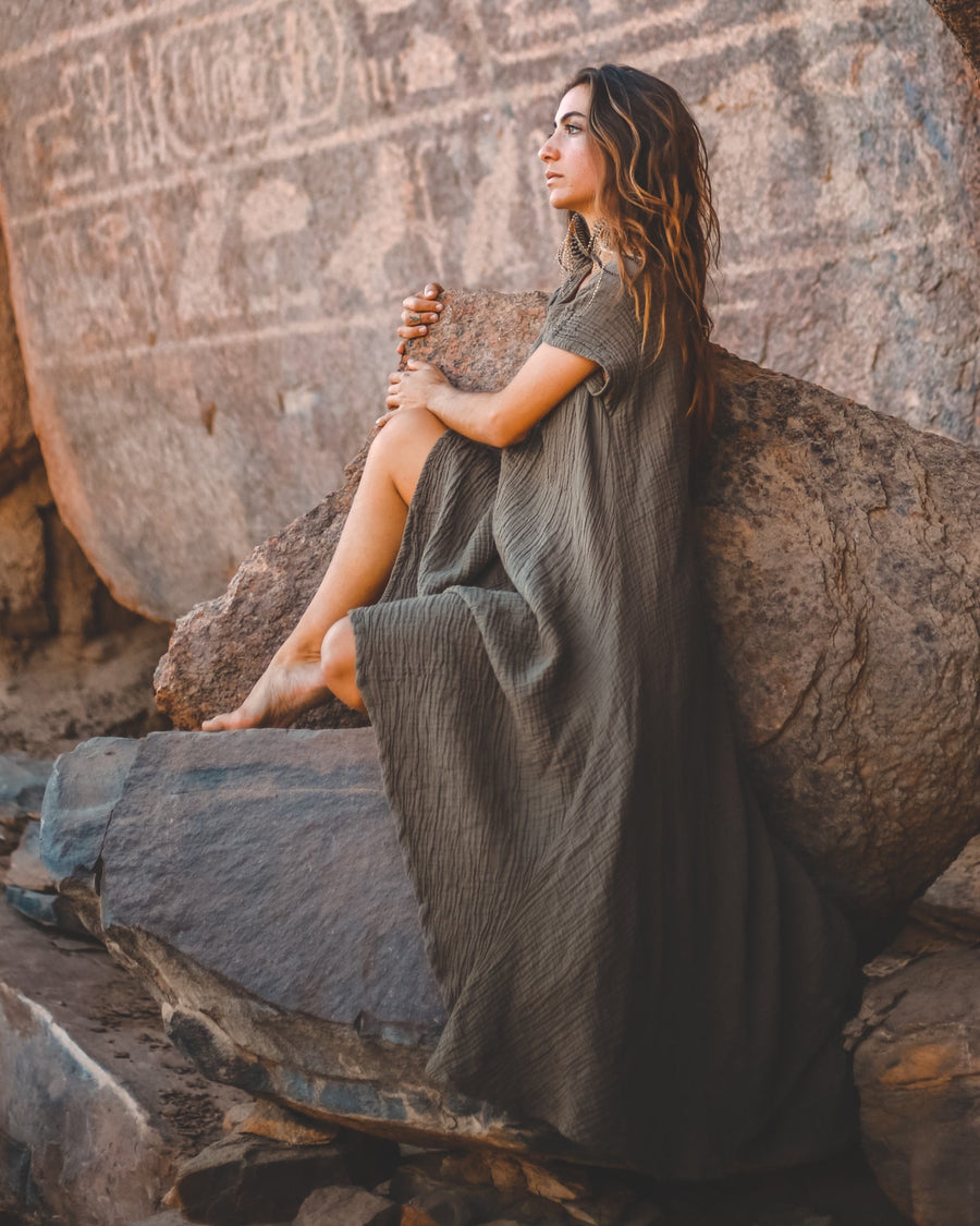 Women's Summer Cotton Dresses, Long Dress, 100 Cotton Clothing