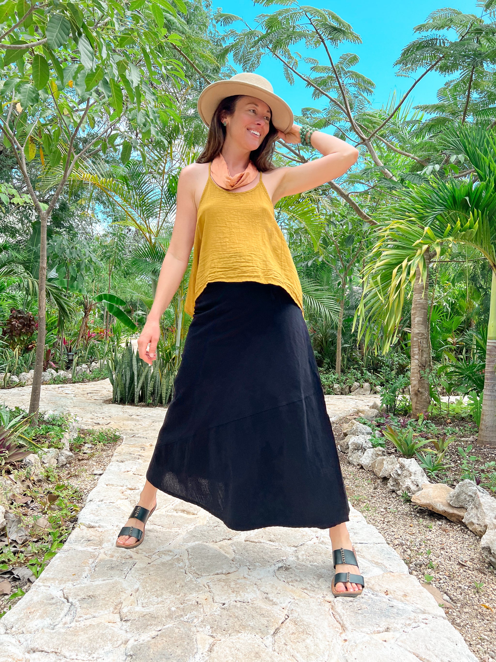 Women's Gauze Cotton Skirts, Wrap Skirt, 100% Cotton