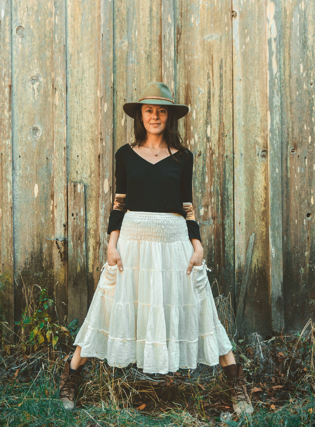 Tiered Pocket Skirt